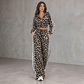 Trening Damă Cropped Animal Print – Maro