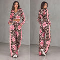 Trening Damă Cropped Floral Animal Print – Roz