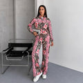 Trening Damă Floral Animal Print – Roz